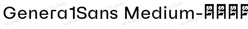 Genera1Sans Medium字体转换